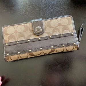 Studded coach wallet